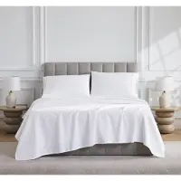 OEM 4-tlg. Bettwäsche-Set King 100% ägypt. Baumwolle 1000 Fäden Arctic White