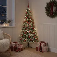 Syfax Künstlicher Weihnachtsbaum mit Weihnachtskugel 150 cm 150 LEDs