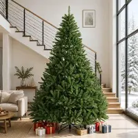 Syfax Künstlicher klappbarer Weihnachtsbaum 300 cm PVC Hellgrün