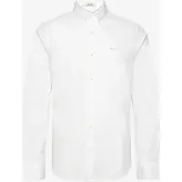 Gant für Herren. 3000302 Slim Fit Pinpoint Oxford Hemd weiß (XXL), Lässig, Baumwolle, Klassisch, Langarm