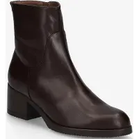 Wonders für Damen. G-6261 Isy Stiefeletten aus Leder in Granatrot (41), 3 bis 5 cm, Reißverschluss, Lässig, Kastanienbraun