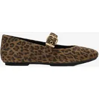 FitFlop Delicato Suede Leopard Mary Janes