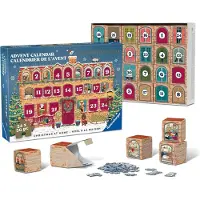 Generisch Puzzle-Adventskalender mit 24 Teilen, Größe 56 Teile – Weihnachten zu Hause