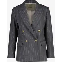 Gant für Damen. 4770363 Club-Sakko mit Nadelstreifen (34), Lässig, Grau, Wolle, Klassisch