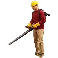 OEM Rucksack-Laubbläser, 2,6 kW Leistung, 1,9 L Kraftstofftank, 75,6 cm³ Hubraum, 14,1 m³/s Luftvolumen, 112 dB Lautstärke