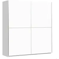Forte Kleiderschrank Schwebetürenschrank WINNER Optik Weiß, 170,3x61,2x190,5 cm