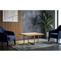 AEA Eleganter Sofatisch Beige Holz Modernes Wohnzimmer Design