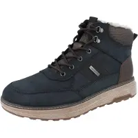 Rieker B5546-14 Herren Schnürstiefel blau Lederkombination weit - Größe: 42