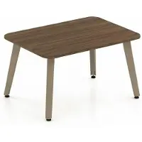 AEA Modern Büro Set Braun Holz mit Schreibtisch Sideboard Couchtisch