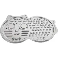 Markenlos Leckmatte für Haustiere, Futterpuzzle, 38x25 cm, silberfarben