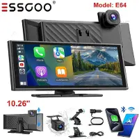 Insta24 Autoradio Carplay Android Auto Touchscreen Bluetooth USB MP3 DVR Freisprechanlage AUX Speicherkarte 7 bis 11 Zoll Display für Universal 10 26 E64 + DVR