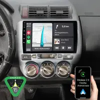 Insta24 Autoradio 9 Zoll Touchscreen für Honda Fit Jazz 2002-2007 Android 15 Apple CarPlay Android Auto GPS Navigation Bluetooth WLAN 2 DIN USB 64GB Speicher 2GB