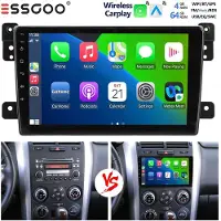 Insta24 Autoradio 9 Zoll Touchscreen Android 15 für Suzuki Grand Vitara 2005-2015 mit GPS Navigation DAB+ Radio CarPlay Android Auto Freisprechanlage 4GB RAM 64GB