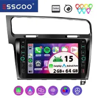 Insta24 Autoradio Android 15 für VW Golf 7 2012-2017 9 Zoll Touchscreen CarPlay Android Auto GPS Navigation WiFi Bluetooth 2 GB RAM 64 GB Speicher 4x45 Watt Doppel
