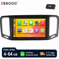 Insta24 Autoradio Android 14 für VW Sharan II SEAT Alhambra II 9 Zoll Touchscreen DAB Radio GPS Navigation Carplay Android Auto Bluetooth 4GB RAM 64GB Speicher