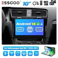 Insta24 Autoradio für VW Golf VII MK7 2013-2017 2DIN 10 Zoll Touchscreen Android 14 DAB+ GPS Navigation Wireless CarPlay Android Auto 4GB 64GB