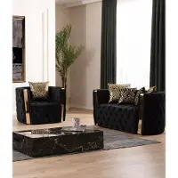 Xl Moebel Gmbh Wohnzimmer Set 2-Sitzer-Sofa Sessel Stil modern Farbe schwarz beige