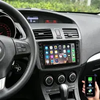 Insta24 Autoradio für Mazda 3 BL 2009-2013 Android 15 GPS Navi Apple CarPlay Android Auto 8 Zoll Touchscreen 64GB Bluetooth Freisprecheinrichtung RDS FM 4x45W