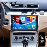 Insta24 Autoradio 10 Zoll Android 13 für VW Passat B7 2010-2015 mit Carplay Android Auto GPS Navi Rückfahrkamera Bluetooth WiFi Lenkradsteuerung 2+32GB Speicher