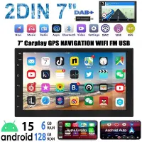 Insta24 Android 15 Autoradio 7 Zoll Touchscreen 2 DIN CarPlay Android Auto GPS Navi WiFi 4G DAB+ RDS Bluetooth 5 8 Kern 6GB RAM 128GB Freisprechanlage