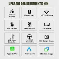 Insta24 Android Autoradio 9 Zoll GPS Navi für Mazda 6 GH 2007-2012 Touchscreen Freisprechanlage mit Apple CarPlay Android Auto 32GB DAB+ WLAN Lenkradsteuerung