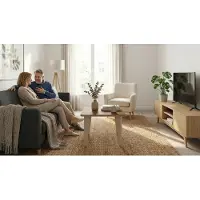 AEA Brauner Holzcouchtisch Modern Wohnzimmer Quadratisch Stilvoll