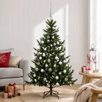Syfax Künstlicher Weihnachtsbaum mit Weihnachtskugel 150 cm 150 LEDs