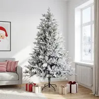 Syfax Künstlicher klappbarer Weihnachtsbaum 210 cm PVC und Metall