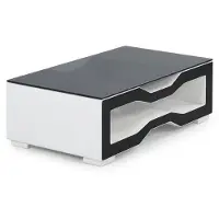 AEA Sofa Set 3+2+1 Modern Weiß Schwarz Premium LED Couchtisch Luxus *