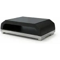 AEA Modern Wohnlandschaft U-Form Couchtisch Schwarz LED Sofa Set Couch