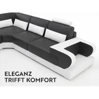 Xl Moebel Gmbh Moderne Wohnlandschaft Schwarz mit Couchtisch und Premium Lounge Stil