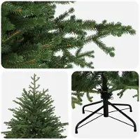 Syfax Künstlicher klappbarer Weihnachtsbaum 240 cm PVC und Metall