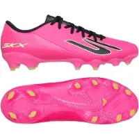 SKECHERS Fußballschuh "GOLD FG, Go Soccer Mens, Skx_2 Academy Fg", Damen, Gr. 41, Textil, pink (pkbk pink), Lederimitat, Schuhe Fußballschuh, Sportschuh, Naturrasenschuh mit Stollen