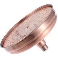 Markenlos Regendusche Aufsatz - Entspanntes Duschen - Antikes Design - 20cm Durchmesser - Rotkupfer