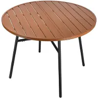 Merkloos Runde Aluminium Gartentisch für Außen, 100 cm