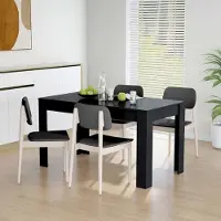 Sonstiges Esstisch Holzwerkstoff 140x74,5x76 cm Schwarz