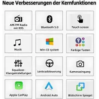 Insta24 Autoradio 7 Zoll Touchscreen mit Apple CarPlay Android Auto Bluetooth 5 FM RDS USB Freisprechfunktion 2 DIN Einbauradio für Opel Corsa C D Astra Zafira