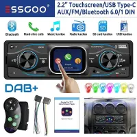 Insta24 Autoradio 1 DIN Touchscreen DAB+ FM Bluetooth Freisprechanlage USB SD-Karte AUX Eingang 4x45 Watt RGB LED Beleuchtung 2 Zoll Display MP3 WMA WAV FLAC