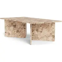Pillovely Couchtisch Plaris Beiger Marmor