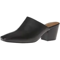 A. Essentials Damen Pantolette mit quadratischer Zehenpartie, Schwarz, 39.5 EU