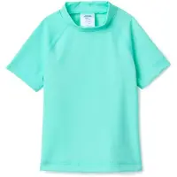 A. Essentials Jungen Kurzärmeliges Rashguard-T-Shirt, Kräftiges Minzgrün, 8 Jahr