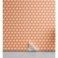 KOZMOS TEKSTİL VE GERİ DÖNÜŞÜM SANAYİ TİCARET LİMİTED ŞİRKETİ ABAKUHAUS Orange abziehbare & klebbare Tapete für Zuhause, Groovy Weiche Triangles, selbstklebendes Wohnzimmer Küchenakzent, 33 cm x 250 cm, Blasses Orange Elfenbein