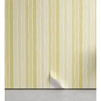 KOZMOS TEKSTİL VE GERİ DÖNÜŞÜM SANAYİ TİCARET LİMİTED ŞİRKETİ ABAKUHAUS Nadelstreifen abziehbare & klebbare Tapete für Zuhause, Heftiges Papier Effektreihen, selbstklebendes Wohnzimmer Küchenakzent, 33 cm x 180 cm, Hellgelb Champagner