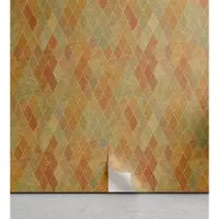 KOZMOS TEKSTİL VE GERİ DÖNÜŞÜM SANAYİ TİCARET LİMİTED ŞİRKETİ ABAKUHAUS Retro abziehbare & klebbare Tapete für Zuhause, Geometrische Rhombus Tile, selbstklebendes Wohnzimmer Küchenakzent, 33 cm x 250 cm, Mehrfarbig