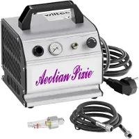 Wiltec Airbrush Kompressor AS176 kompakt Airbrushkompressor 3 bar Einzylinder