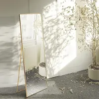 Merkloos Stehender Spiegel – Ganzkörperspiegel – 150 x 40 cm – Mit Metallrahmen – Für Schlafzimmer oder Wohnzimmer