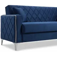 Xl Moebel Gmbh Stilvolles Ecksofa Blau Karomuster Kissen Metallbeinen Modern