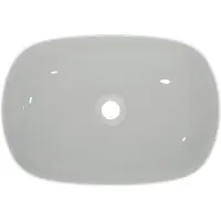 Ideal standard Linda-X Aufsatzwaschtisch, ohne Hahnloch, ohne Überlauf, 550x380x130 mm, T4402MA, Farbe: Weiß mit Ideal Plus