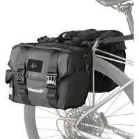 Merkloos Fahrradtasche mit doppelter Fächeraufteilung und einem Fassungsvermögen von 22 Litern, inklusive Regenhaube