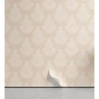KOZMOS TEKSTİL VE GERİ DÖNÜŞÜM SANAYİ TİCARET LİMİTED ŞİRKETİ ABAKUHAUS neutrale Farbe abziehbare & klebbare Tapete für Zuhause, Königs Themed Vögel, selbstklebendes Wohnzimmer Küchenakzent, 33 cm x 180 cm, Champagner Eierschalenfarben